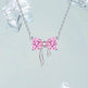 Women's Bow Zircon Necklace S925 Sterling Silver Clavicle Chain - EX-STOCK Canada