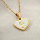 26 Letter Heart-shaped Necklace White Shell Love Clavicle Chain Fashion Personalized Necklace For Women Jewelry Valentine's Day - EX-STOCK CANADA