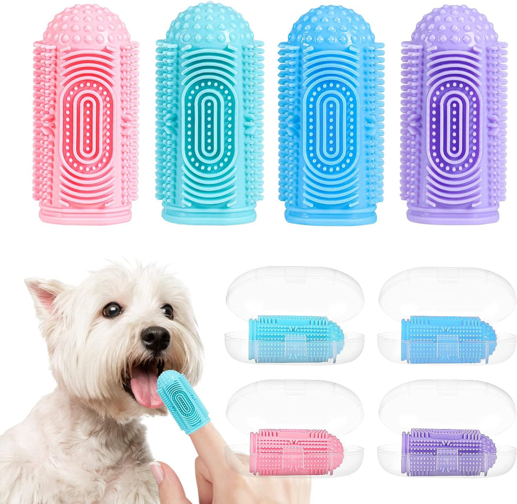 Dog Toothbrush Dog Tooth Brushing Kit  Dog Finger Toothbrush For Dog Teeth Cleaning Dog Dental Care Cat Toothbrush Dog Tooth Brush Puppy Toothbrush Pet Toothbrush 