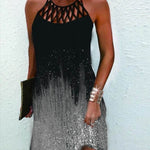 Fashion Print Dress Casual Halterneck Dresses For Women Summer Clothes - EX-STOCK Canada