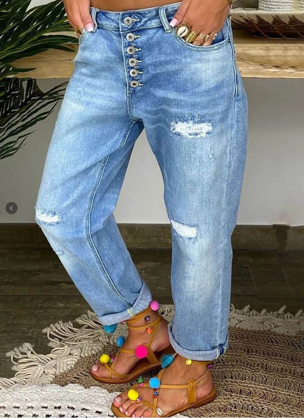 Jeans High-waisted Jeans Summer Jeans Loose Slim Jeans Straight Daddy Pants - EX-STOCK Canada