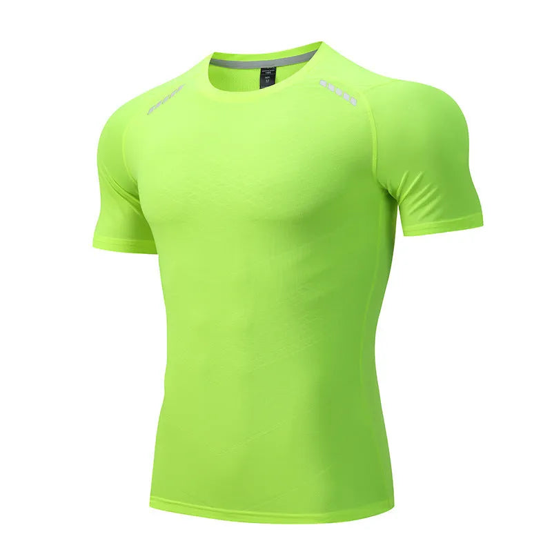 Muscle fit Gym T-shirt exercise shirts mens athletic shirt - EX-STOCK CANADA