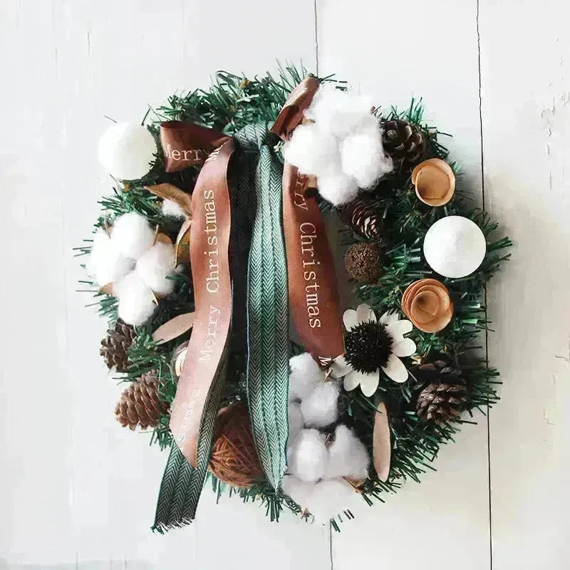 Creative Christmas Door Wreath Christmas Decoration Artificial Garland Wreaths For Car Home Window Wall Decoration - EX-STOCK CANADA