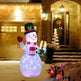 Christmas LED Lights Glowing Santa Tree Snowman Inflatable Doll Outdoor Yard Garden Decor - EX-STOCK CANADA
