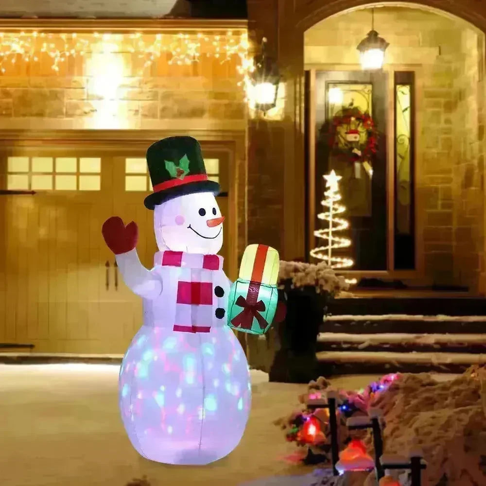 Christmas LED Lights Glowing Santa Tree Snowman Inflatable Doll Outdoor Yard Garden Decor - EX-STOCK CANADA