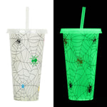 720ml Plastic Sippy Cup Halloween Luminous Straw Cup - EX-STOCK Canada