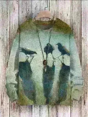 Men's Waffle Crew Neck Sweatshirt Pullover top Unisex - EX-STOCK CANADA