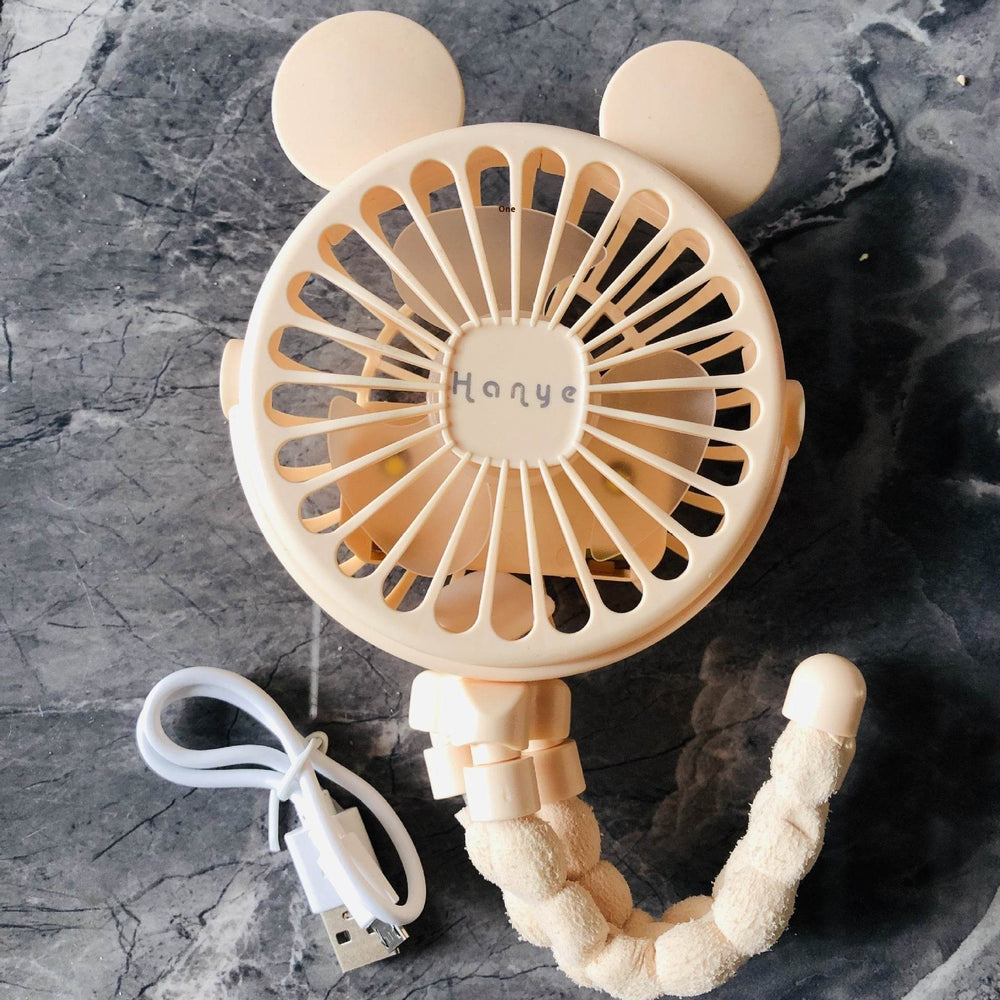 USB Powered summer heat Handheld fan with stand and Night light - EX-STOCK Canada