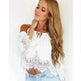 Summer Halter neck crop Lace blouse tank top - EX-STOCK CANADA