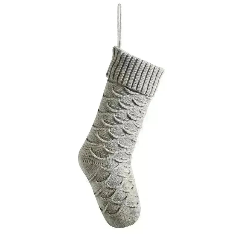 Christmas Gift Bag Decorative Socks Knitted Hanging Decoration - EX-STOCK CANADA