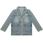 Casual Loose Denim Suit Jacket For Women - EX-STOCK Canada