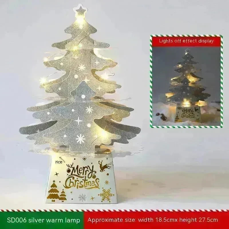Christmas Decorations Mini Desktop Christmas Greeting Card Ornaments - EX-STOCK CANADA