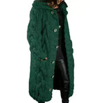 Chunky Long Knitted Hoodie winter Long Cardigan  sweater Jacket women - EX-STOCK CANADA