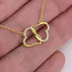 Fashion Double Heart Love Necklace With Rhinestones Inlaid Zircon Mother Valentine's Day Gift - EX-STOCK CANADA