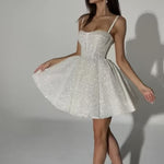 White Silver Spray Skirt Wedding Dress Dinner Suit EX-STOCK Canada 