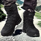 Men's Mid-Top Outdoor Hiking Boots – Waterproof Rubber Sole | EU 39–47 black 