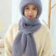 Women's Fleece-lined Scarf And Hat Winter Warm Knitted Hat Scarf - EX-STOCK Canada