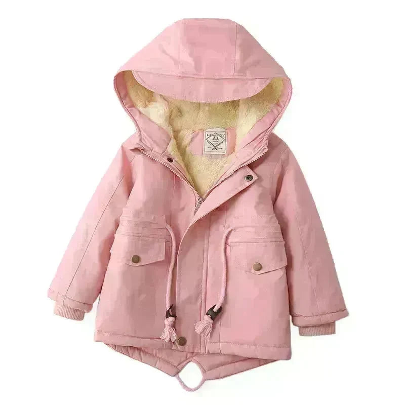 Children Cashmere Hoodie Windproof Winter jacket kids - EX-STOCK CANADA