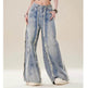 Jeans Destroyed Loose Burrs Wide Leg Bootcut Pants - EX-STOCK Canada
