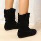Round Toe Flat Boots Fashion Solid Color Suede Mid-calf Boot Winter Warm Shoes For Women - EX-STOCK Canada