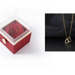 Fashion Acrylic Rotating Valentine Rose Jewelry gift Box - EX-STOCK Canada