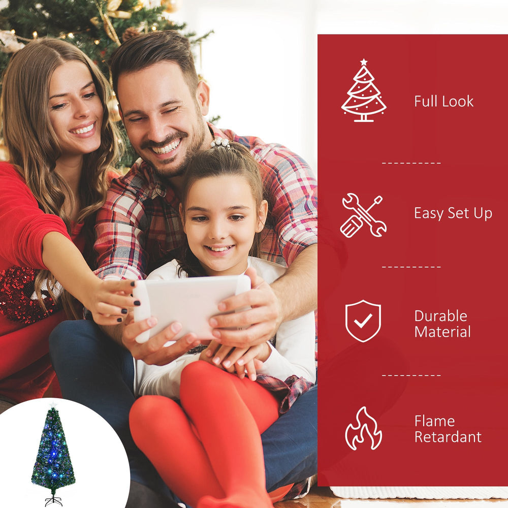 6FT Pre-lit LED Artificial Christmas Tree Scattered Holiday With Stand, Green EX-STOCK Canada 