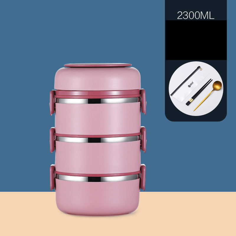304 Stainless Steel Insulated Barrel Multi-layer Lunch Box EX-STOCK