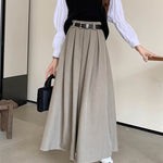 Women's All-matching Slim Fit Temperament Pleated Maxi Skirt - EX-STOCK Canada