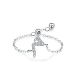 S925 Sterling Silver Niche Style Arabic Letters Pull-out Chain All-match Stackable EX-STOCK Canada 