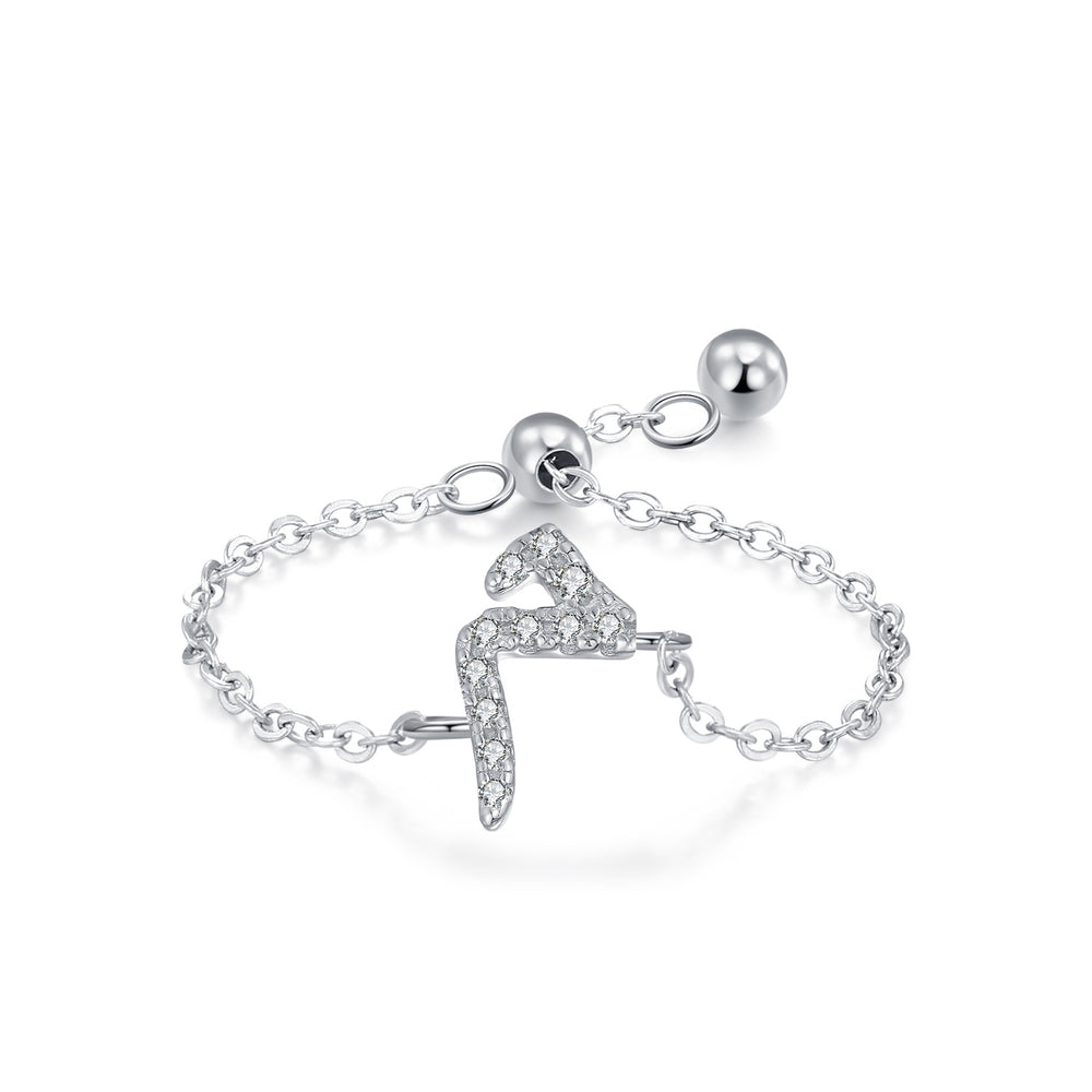 S925 Sterling Silver Niche Style Arabic Letters Pull-out Chain All-match Stackable EX-STOCK Canada 