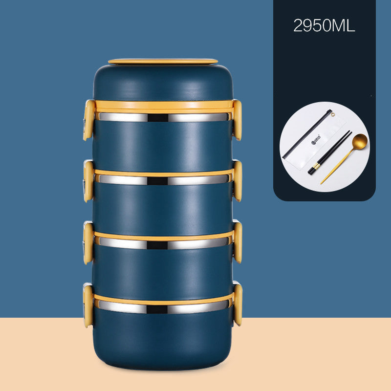 304 Stainless Steel Insulated Barrel Multi-layer Lunch Box EX-STOCK