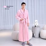 Extended Autumn And Winter Coral Fleece Bathrobe | EX-STOCK product gallery photo 3