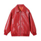Oversized Fashion Zip-up Lapel Leather Jacket for women - EX-STOCK Canada