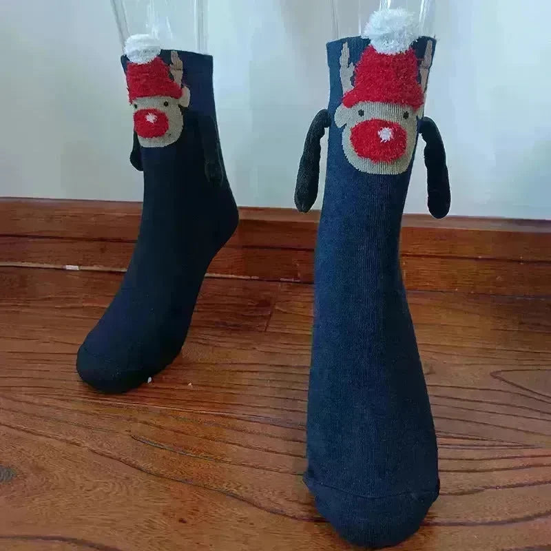 Christmas Stockings Autumn Winter Cotton Magnet Lodestone Hand Tube Socks - EX-STOCK CANADA