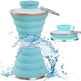 Bouteille d'eau en silicone de 500ML, pliable, étanche, portable, pour sportifs, voyage, randonnée, réutilisable, gadgets de cuisine 