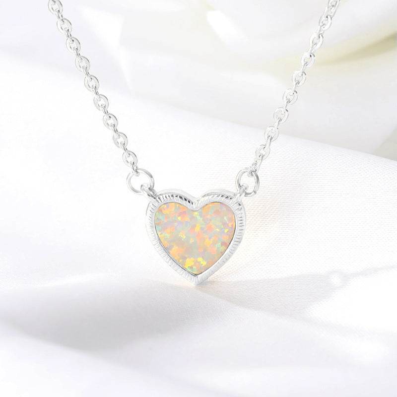Romantic Heart Necklace Copper Zircon Pendant Necklace for women - EX-STOCK Canada