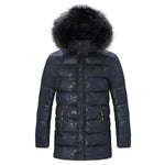Men's Faux Fur collar Cotton padded Thick Long Puffer Winter Jacket - EX-STOCK Canada