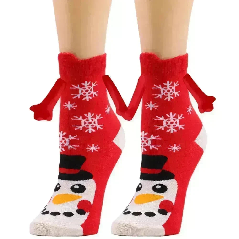 Christmas Stockings Autumn Winter Cotton Magnet Lodestone Hand Tube Socks - EX-STOCK CANADA