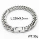 Cuban Link Chain Trimming Chain Jewelry Buckle Titanium Steel Bracelet - EX-STOCK Canada