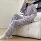 Autumn And Winter New Twist Zipper Couple Fleece-lined Thick Coral Fleece Pajamas Homewear Loungewear Sleepwear For Sleeping - EX-STOCK Canada