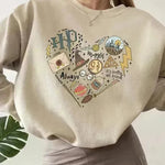 Digital Printing Sweater Hipster Round Neck Pullover Long Sleeve Sweater Women - EX-STOCK CANADA