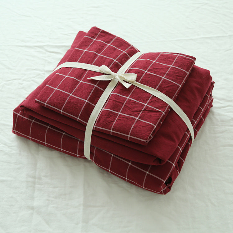 Washed Cotton Four-piece Duvet Cover Bedding EX-STOCK Canada 