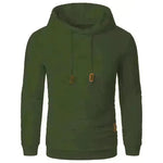 Men's Jacquard Sweatshirt Long-sleeved Hoodie Warm Color  Sports Pullover Top - EX-STOCK CANADA