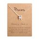12 Zodiac Sign Necklaces With Gift Card Constellations Pendant Necklace Jewelry - EX-STOCK CANADA