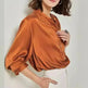French Simplicity Loose And Lazy Style Silk Shirt For Women Autumn - EX-STOCK CANADA