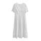 Fashion V-neck Lace Dress Summer Elegant Short Sleeve Long Dresses For Women - EX-STOCK Canada