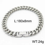 Cuban Link Chain Trimming Chain Jewelry Buckle Titanium Steel Bracelet - EX-STOCK Canada