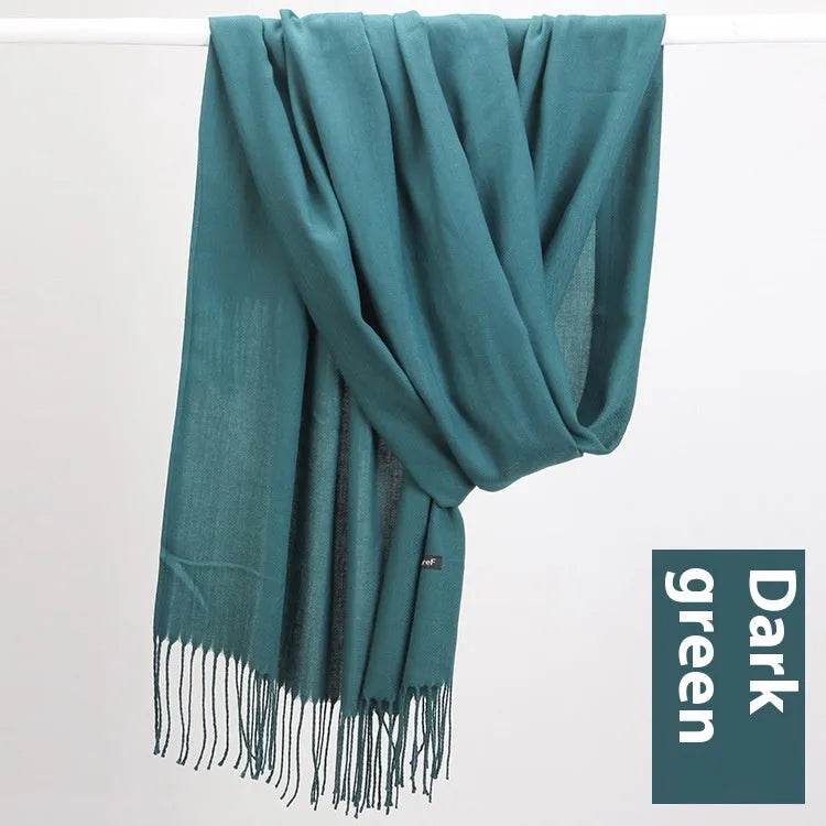 Pure Color Warm Keeping Scarf All-match Cashmere Shawl - EX-STOCK Canada