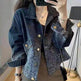 Black Retro Leopard Print Denim Jacket For Women - EX-STOCK Canada