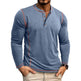 European And American Men's Henley Shirt With Four-button Top EX-STOCK Canada 